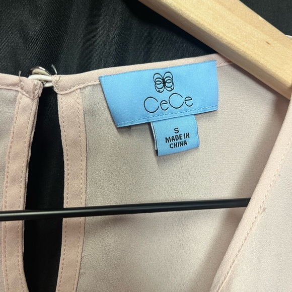 CeCe Light Pink Tiered Ruffle Sleeve Blouse - Picture 6 of 9